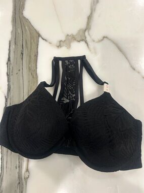 Victoria’s Secret PINK Black Lace Racerback Underwire Bra - 36D- NWT